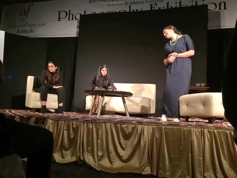 Female artistes perform at the play. PHOTO: EXPRESS