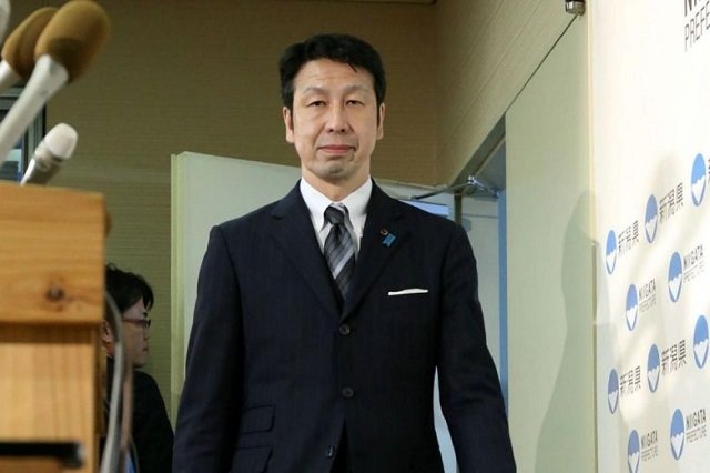 Ryuichi Yoneyama was elected governor of Niigata prefecture in 2016 on a pledge to prevent the restarting of the Kashiwazaki-Kariwa power station.PHOTO: AFP