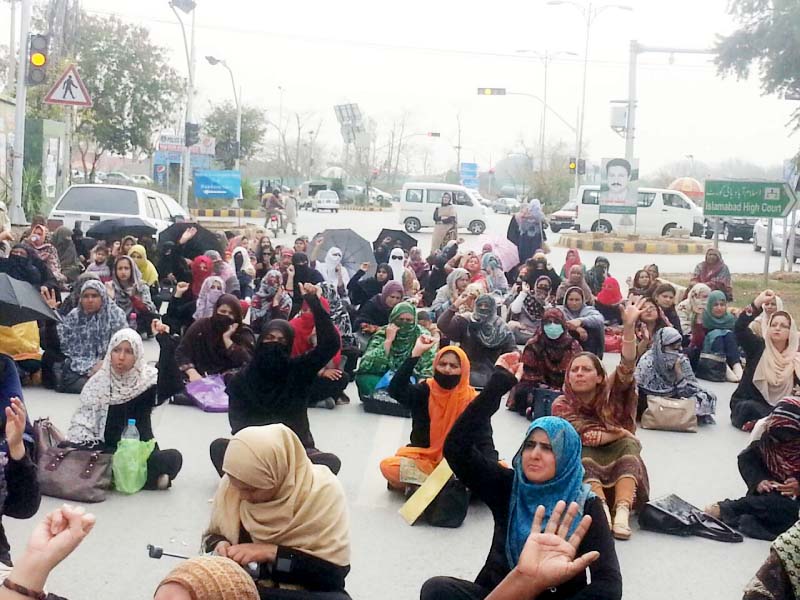 If even the teachers are left unpaid and are pushed to the point where they want to commit suicide, then education in Pakistan is indeed in dire straits. PHOTO: EXPRESS