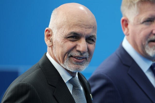 Afghanistan's President Ashraf Ghani arrives for the second day of a NATO summit in Brussels, Belgium, July 12, 2018. PHOTO: REUTERS