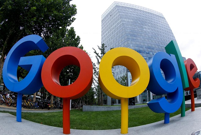The brand logo of Alphabet Inc's Google is seen outside its office in Beijing, China August 8, 2018. PHOTO: REUTERS