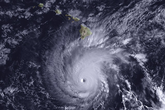Satellite image of a hurricane.  PHOTO: AFP