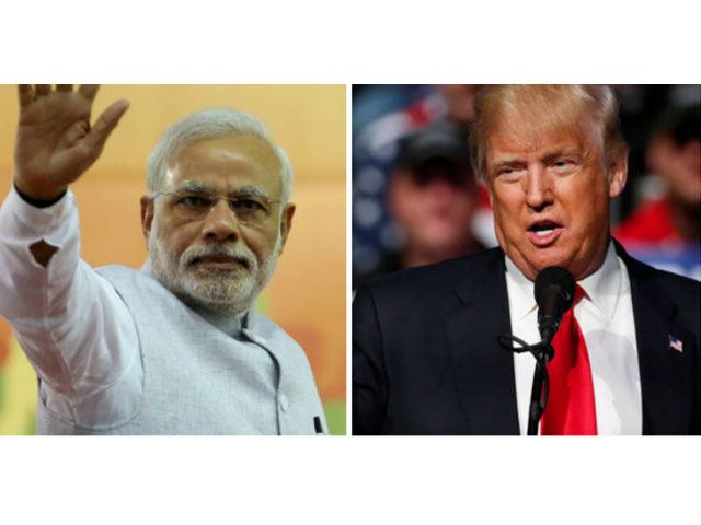 Indian Prime Minister Narendra Modi and US President Donald Trump. PHOTO: FILE