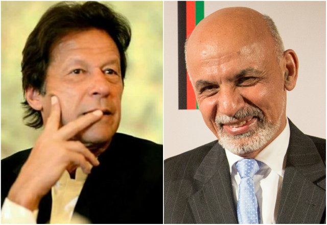 PM Imran Khan and Afghan President Ashraf Ghani.