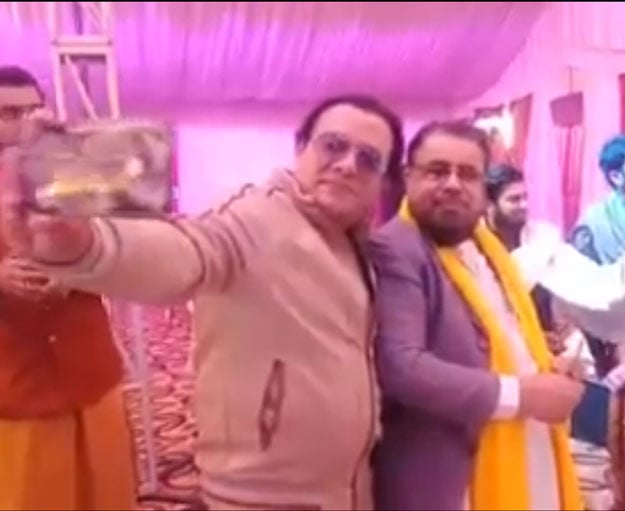 Mufti Qavi at an event in Multan. SCREEN GRAB