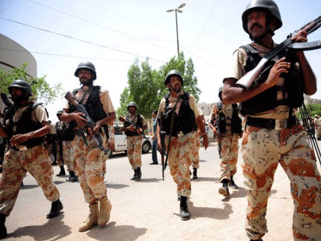 A file photo of Sindh Rangers. PHOTO: AFP