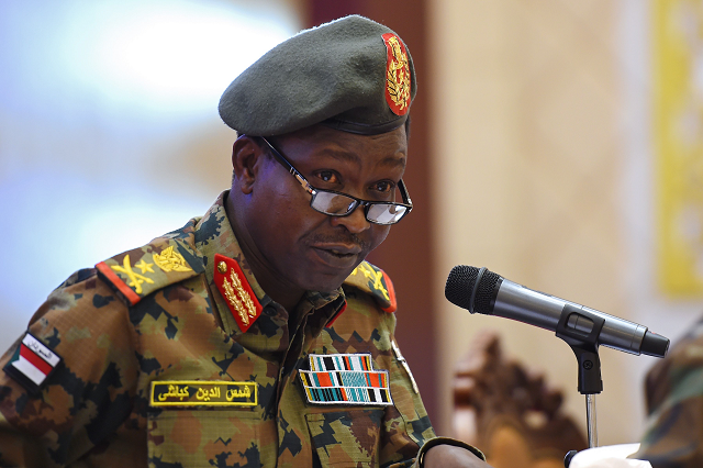 Spokesperson of the Sudan's Transitional Military Council Lieutenant General Shamseddine Kabbashi. PHOTO: AFP