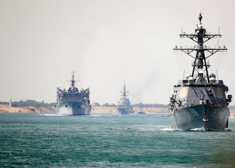 The US has sent an aircraft carrier task force to the Gulf. PHOTO: AFP