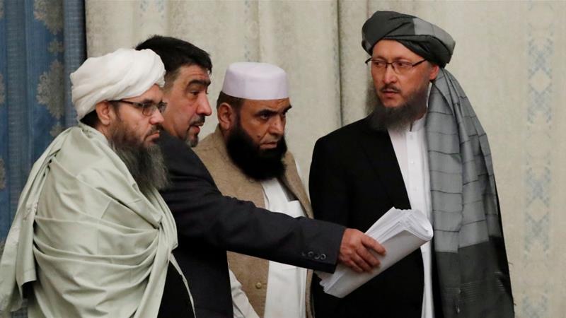 File photo of US-Taliban talks in Qatar. PHOTO: REUTERS