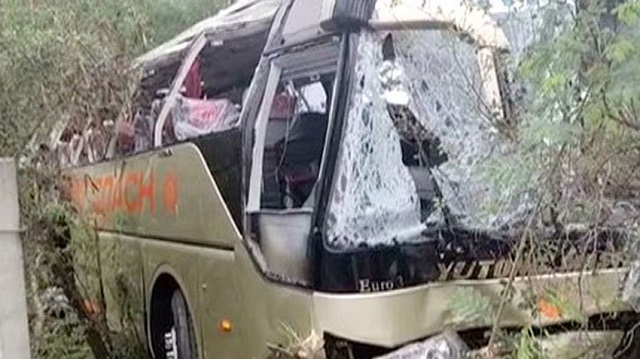 Seven killed in bus-van crash
