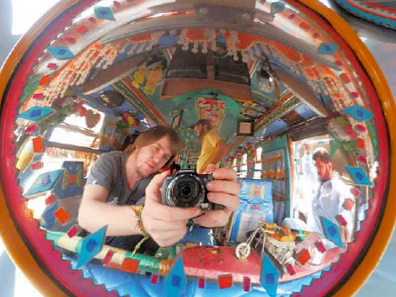German student immerses himself in Pakistani culture during his visit. PHOTO: COURTESY YANNICK HUG