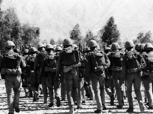 Withdrawal of troops from Afghanistan, 1988. PHOTO: GETTY