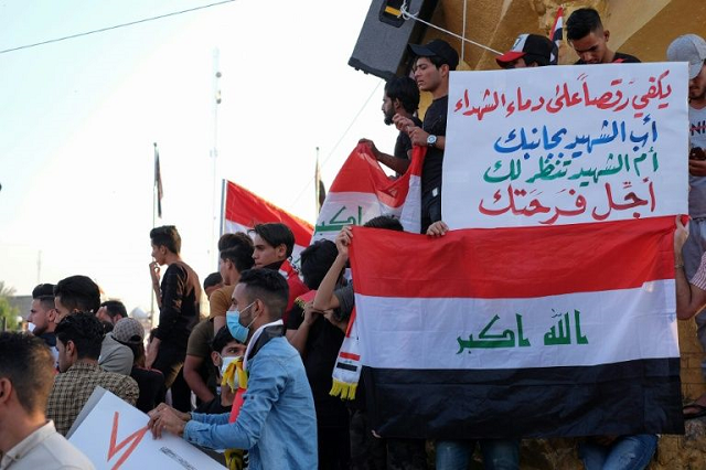 Demonstrations broke out in Baghdad on October 1 in outrage at unemployment, poor public services and corruption, quickly spreading to the south. PHOTO: AFP