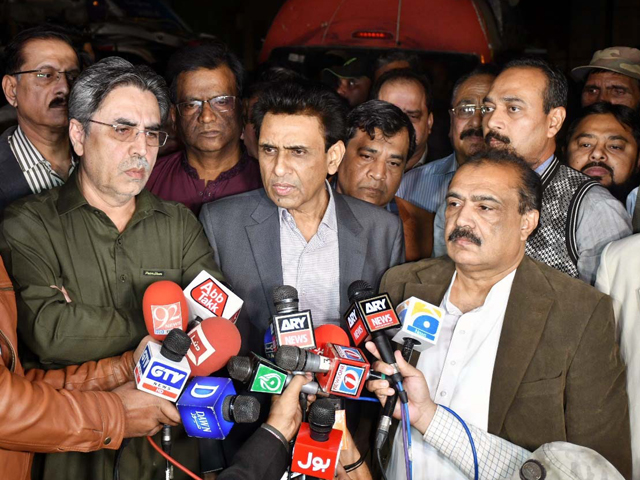 Khalid Maqbool Siddiqui terms the incident an attempt to widen rifts among Sindh’s political parties. PHOTO: MQM/SOCIAL MEDIA