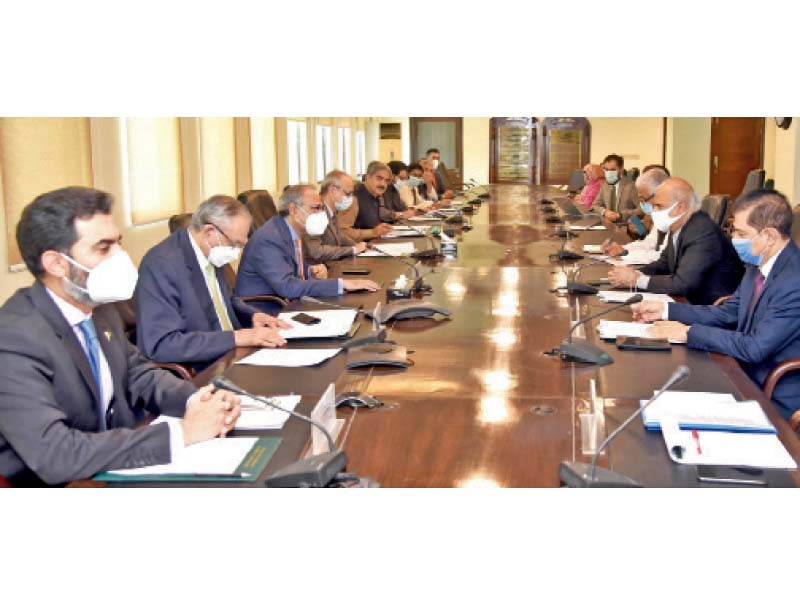 Special Finance Secretary Mohsin Chandna presented current economic situation of the country and stressed that the economy was on path of recovery. PHOTO: PID