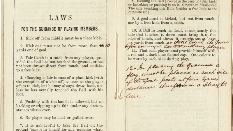 Football rule book from 1859 sells for £57,000