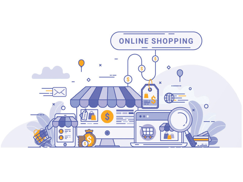 Online shopping boosts e-business