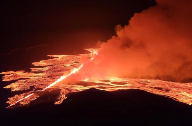 Iceland volcano erupts again, spewing fountains of lava