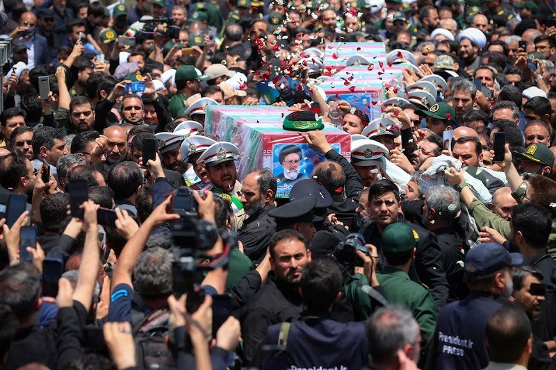 Iranian late president Raisi buried after dying in helicopter crash
