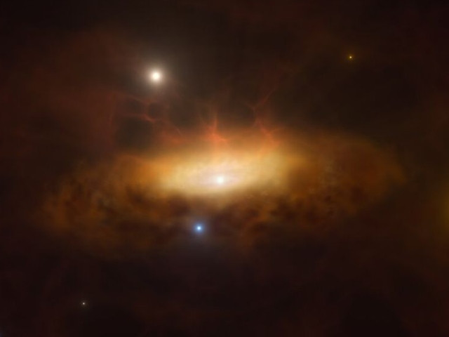 Nearby galaxy’s dormant black hole shows signs of awakening