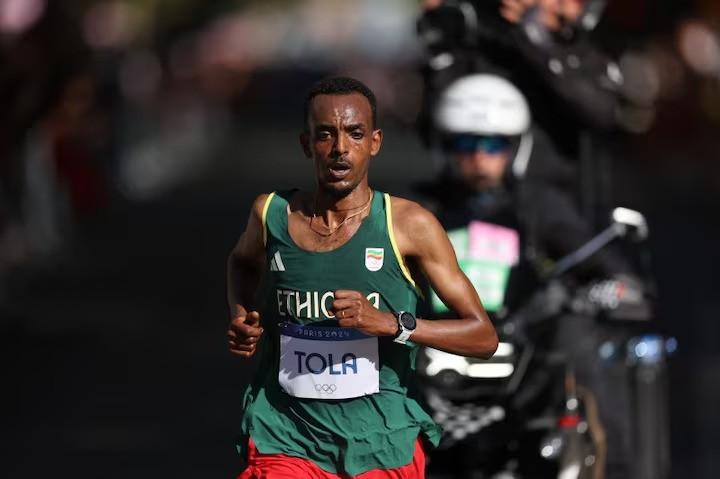 Ethiopia’s Tola sets a new Olympic marathon record