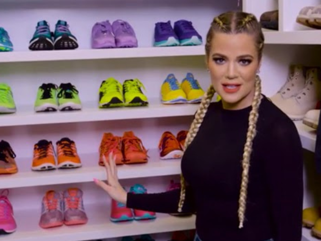 Khloe Kardashian’s glamorous walk-in- closet gets the kid’s catwalk treatment with True and Dream
