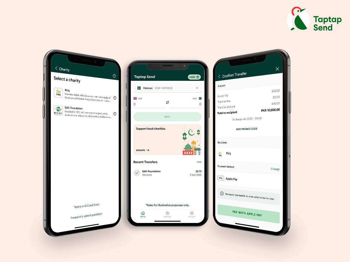 Taptap Send enables charitable giving via new in-app feature