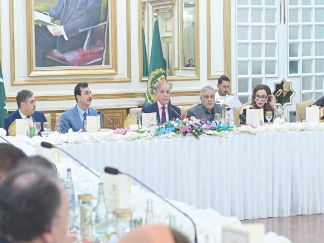 PM, senators feast on halwa after finalizing 27th Amendment